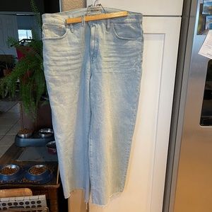 Madewell Wide-Leg Crop Jean, raw hem